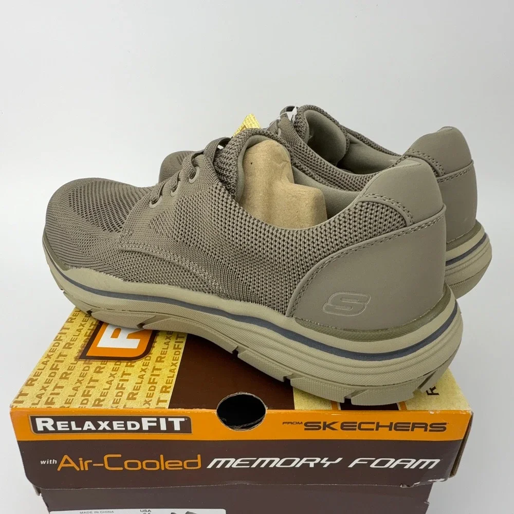 Skechers Expected 2.0 Marino Khaki Mens Memory Foam‎ Shoes Mens 9.5 NIB
